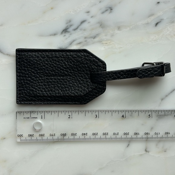 Mackage Black Leather Luggage Tag NWOT - Picture 3 of 3